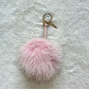 Fendi mink fur charm with key ring Authentic